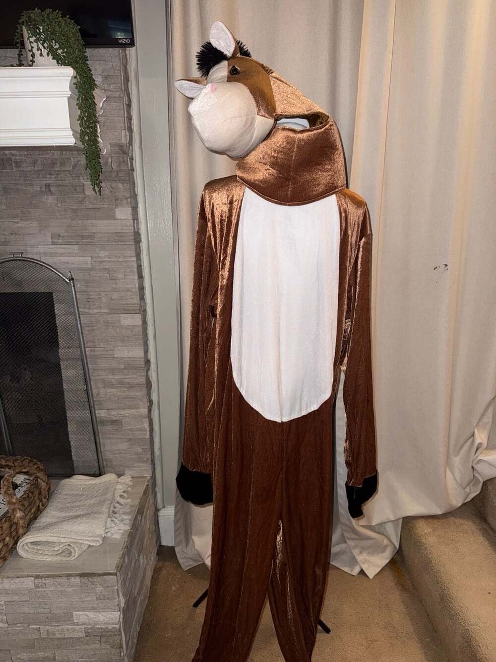 Morph Costumes Horse Onesie Size 1X Brown Animal Halloween Costume Jumpsuit